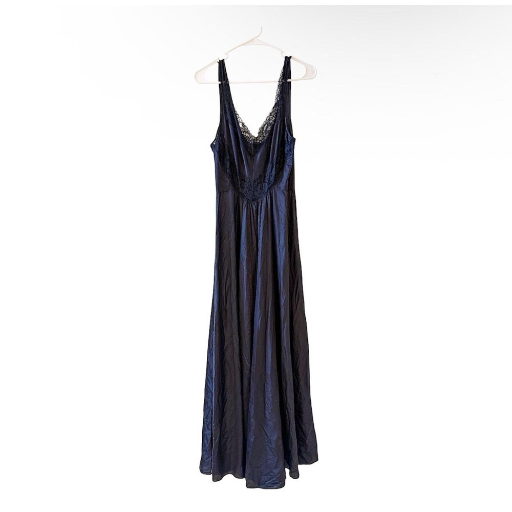 Vintage Undercover Wear Black Sheer Lace Gown Coquette Y2K Romantic Goth L